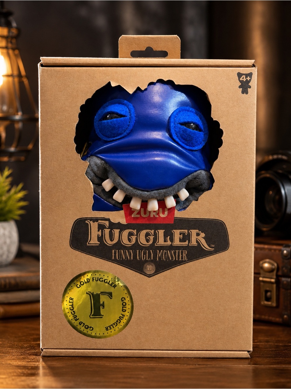 ZURU Fuggler Gold | Blue Funny Ugly Monster Plush Toy Collectible NIB Rare